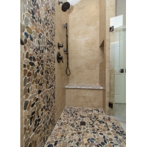 RIVERA PEBBLES - 12X12, 4 COLOR FLAT, HONED
